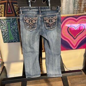 Love Indigo Blue Ankle Jeans with Intricate Pocket Design